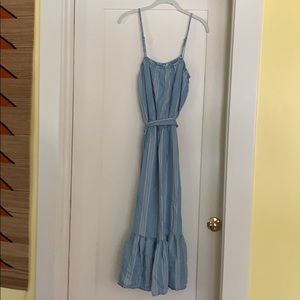 BB Dakota Strip Blue and White Dress- Size Large